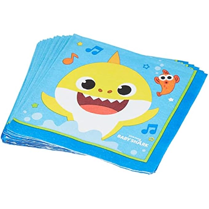 512527 BABY SHARK LUNCHEON PAPER NAPKINS-16 PCS - Image 4
